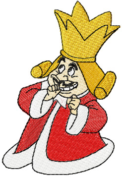 King of hearts machine embroidery design